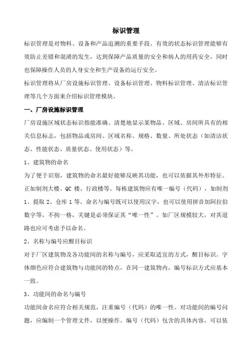 标识管理方法
