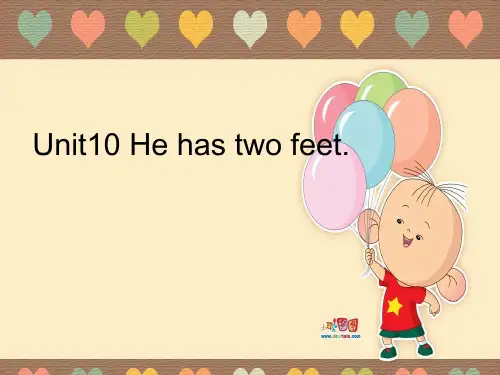 四年级英语下册课件-Unit 10 He has two feet（21）-湘少版