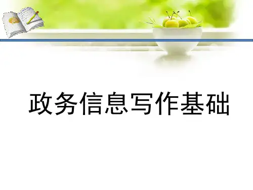 政务信息写作培训