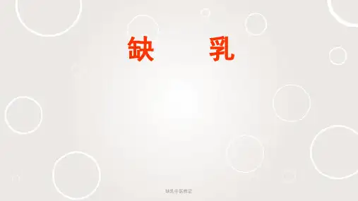 缺乳中医辨证ppt课件
