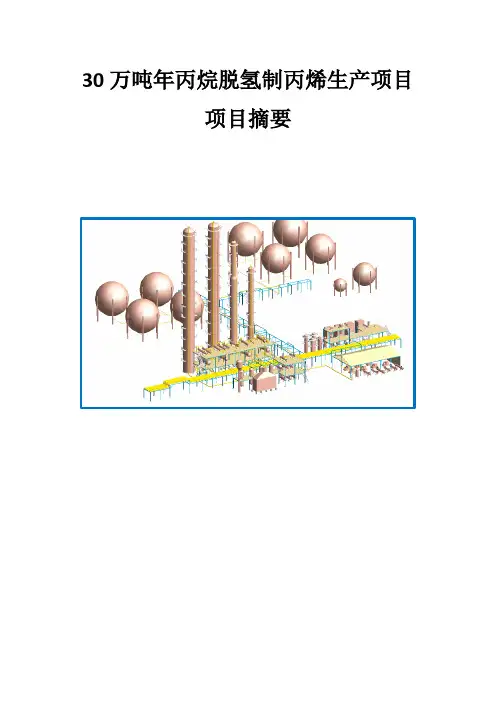 30万吨年丙烷脱氢制丙烯生产项目0-项目摘要