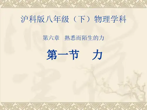 沪科版 八年级全一册物理  第一节 力 课件