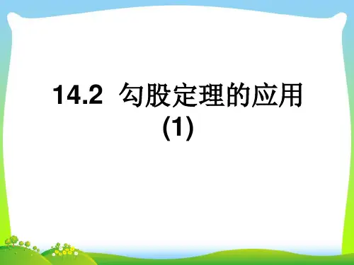 2021年华师大版八年级数学上册《勾股定理的应用(1)》公开课课件.ppt