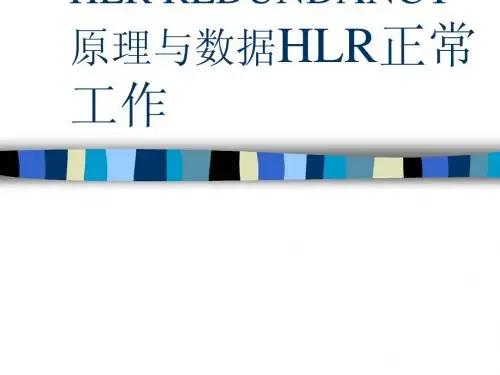 HLR REDUNDANCY原理与数据