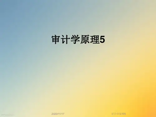 审计学原理5