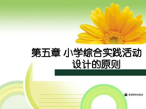 小学综合实践活动设计的原则PPT