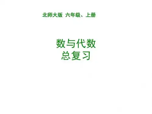 六年级上册数学课件-总复习数与代数总复习｜北师大版(共14张)