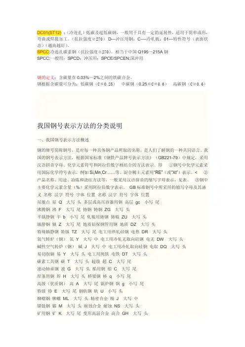 GB钢材分类及牌号