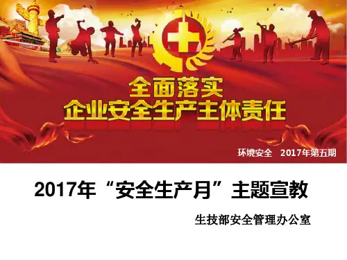 2017年安全生产月主题宣教