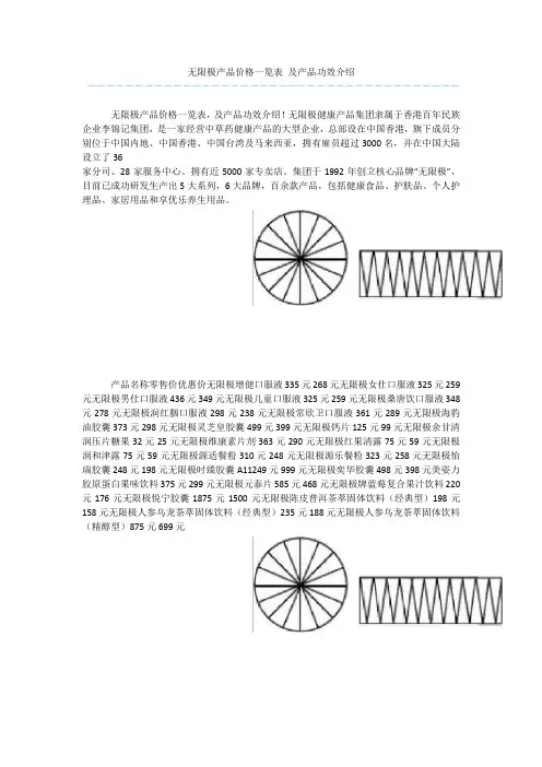 无限极产品价格一览表 及产品功效介绍