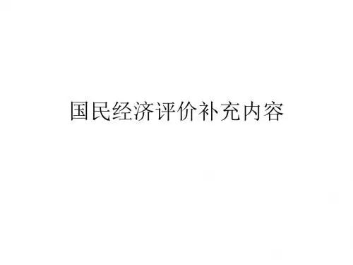 国民经济评价