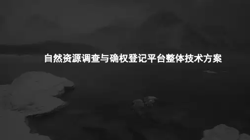 自然资源调查与确权登记平台整体技术方案