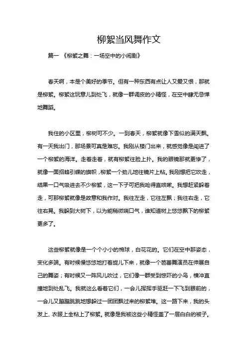 柳絮当风舞作文