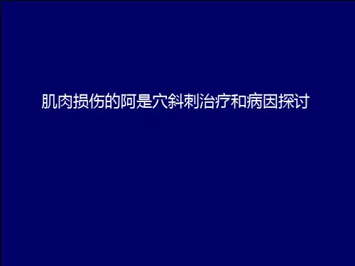 肌肉损伤的阿是穴斜刺治疗 PPT