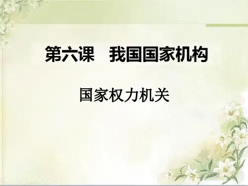新部编版八下道德与法治-国家权力机关
