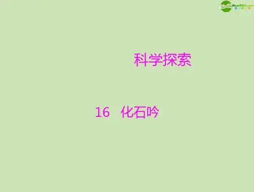 第16课《化石吟》人教新课标版PPT课件