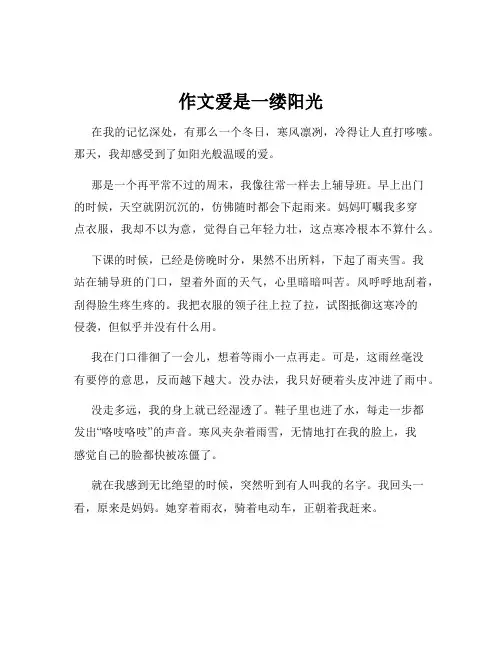 作文爱是一缕阳光