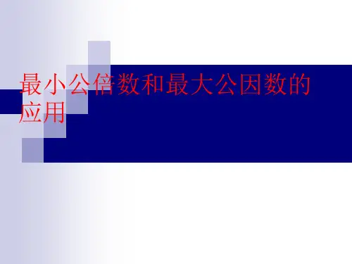 《公倍数和公因数练习》