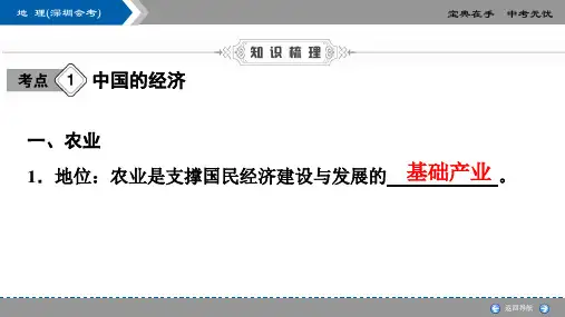 中考地理会考复习-中国的经济与文化