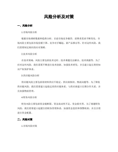 风险分析及对策