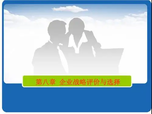 第八章企业战略评价与选择