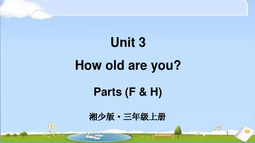 2024秋新湘少版英语三年级上册课件 Unit 3 第3课时