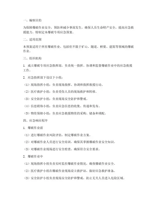 爆破专项应急预案