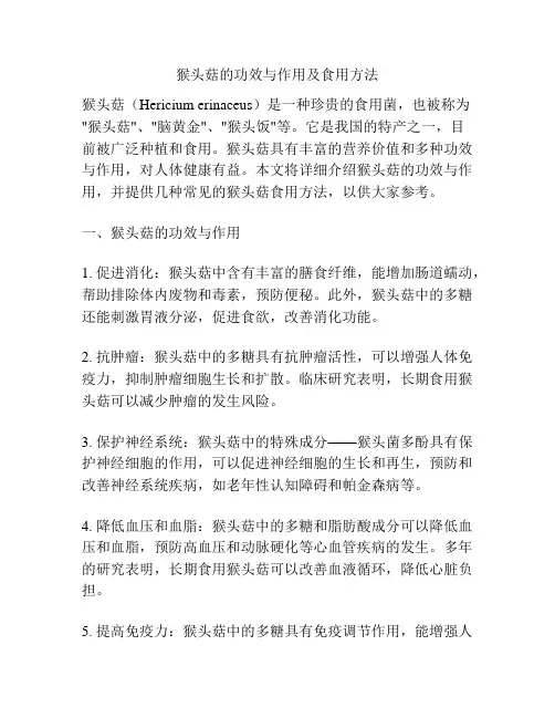 猴头菇的功效与作用及食用方法