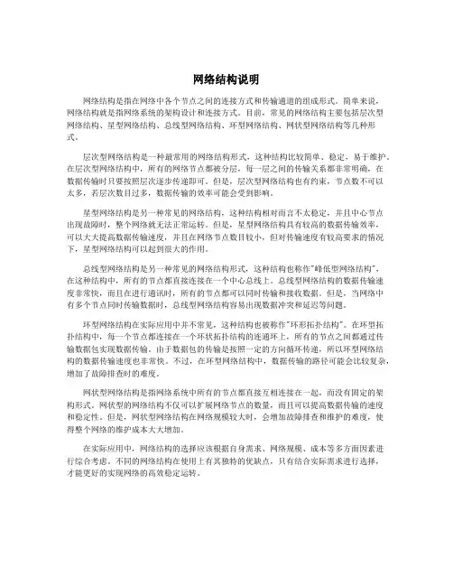 网络结构说明