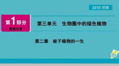 2018年中考生物总复习第1部分第3单元第2章被子植物的一生课件