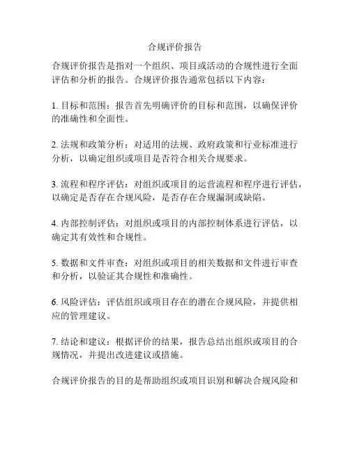 合规评价报告