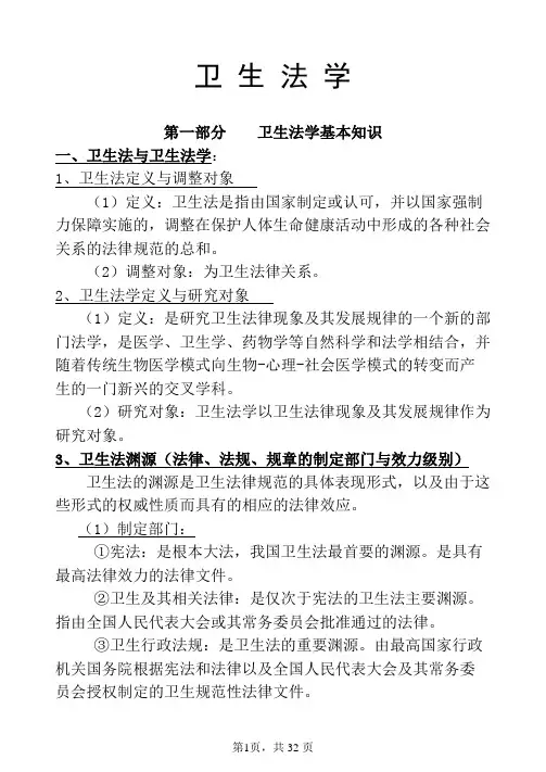 卫生法学