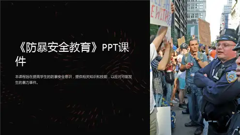 《防暴安全教育》课件