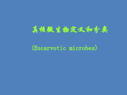 真核微生物定义和分类(Eucarvotic microbes)