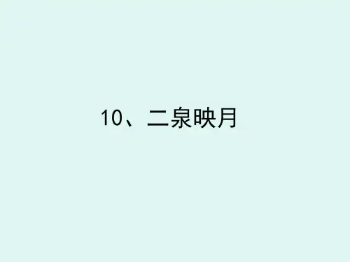 苏教版五年级语文下册《练习与测试》《二泉映月》答案