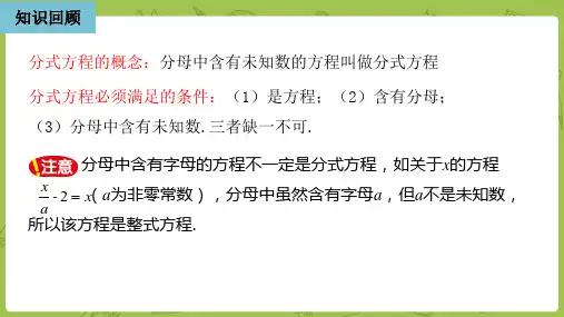 数学人教八(上)第十五章分式方程课时2