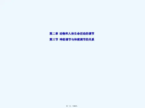 高二生物神经调节与体液调节的关系