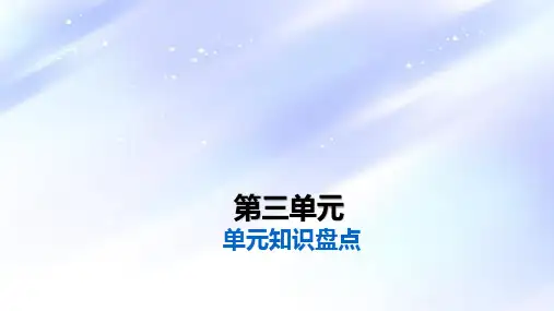 部编版四年级上册语文第三单元 知识盘点课件
