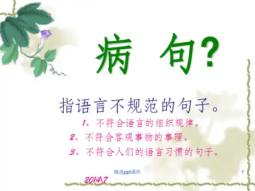 人教版初中病句类型与修改ppt课件