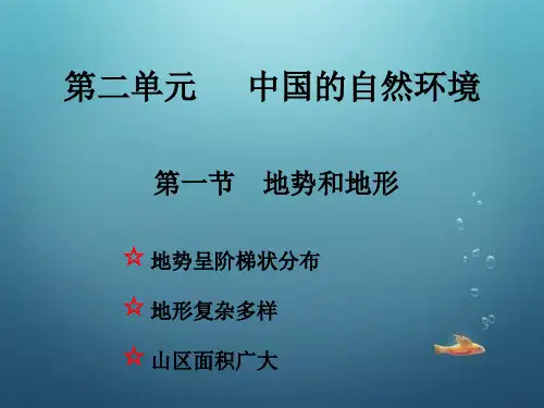 人教版 初中地理八年级上册 第二章 第1节 地形和地势  课件(共21张PPT)
