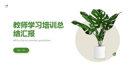 教师学习培训总结汇报精品PPT(简约)ppt课件