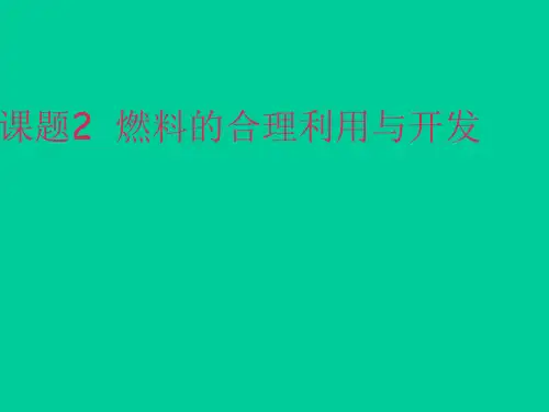 燃料的合理利用与开发课件PPT