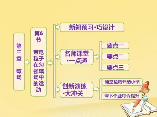 2018-2019学年高中物理人教版选修3-1课件：第三章 第6节 带电粒子在匀强磁场中的运动