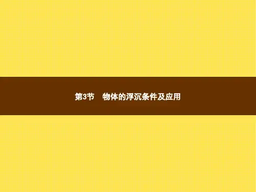 人教版初中物理八年级下册精品教学课件 第10章 浮力 第3节 物体的浮沉条件及应用