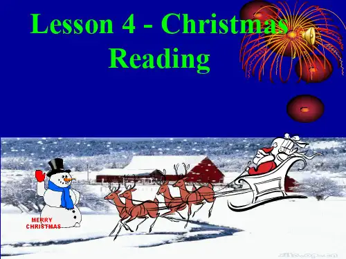 最新精品2020北师大版高中英语必修一Unit 3 lesson 4《 Christmas》reading课件 (共27张PPT)