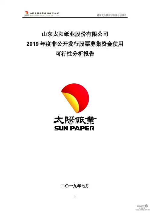 2019年度非公开发行股票募集资金使用可行性分析报告