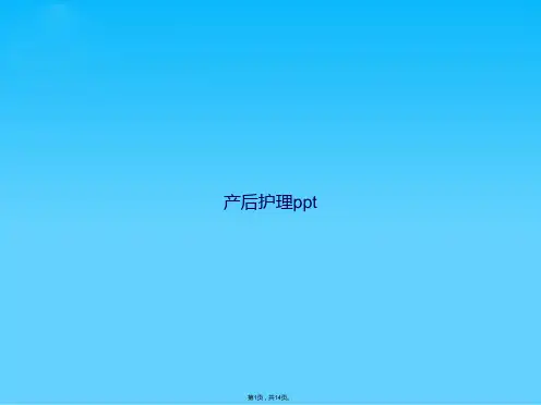 产后护理(共14张PPT)