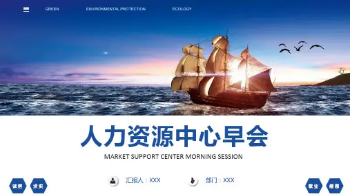 商务金融公司人力资源部早会分享内容PPT演示课件