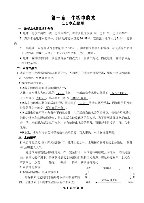 生活中的水