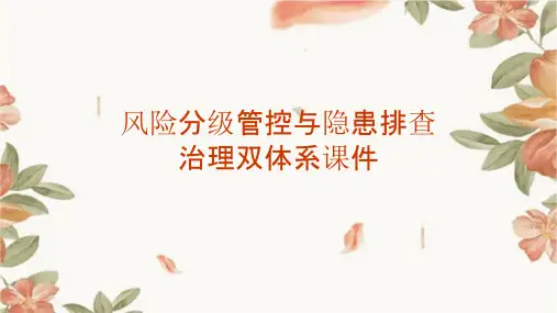 风险分级管控与隐患排查治理双体系课件